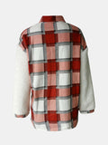 Anokhinaliza Fuzzy Button Up Long Sleeve Jacket