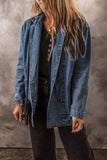 Anokhinaliza Pocketed Long Sleeve Denim Jacket