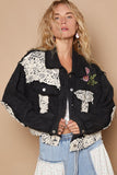 Anokhinaliza POL Crochet Patch Embroidered Button Up Jacket