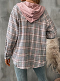 Anokhinaliza Plaid Long Sleeve Hooded Jacket