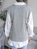 Anokhinaliza Openwork V-Neck Sweater Vest