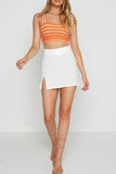 Anokhinaliza Angel Wings Striped Cropped Knit Cami