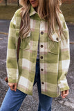 Anokhinaliza Plaid Button Up Long Sleeve Jacket