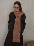 Anokhinaliza Striped Detail Knit Scarf