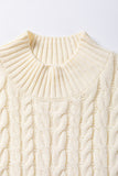 Anokhinaliza Cable Knit Turtleneck Sweater Vest