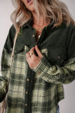 Anokhinaliza Plaid Button Up Long Sleeve Jacket