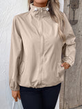 Anokhinaliza Ivy Lane Pocketed Zip Up Long Sleeve Jacket