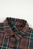 Anokhinaliza Plaid Button Up Long Sleeve Jacket