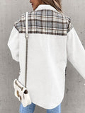 Anokhinaliza Plaid Button Up Dropped Shoulder Jacket