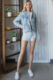 Anokhinaliza Veveret Distressed Button Up Denim Jacket