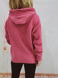 Anokhinaliza Drawstring Long Sleeve  Hooded Sweater