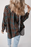 Anokhinaliza Plaid Button Up Long Sleeve Jacket