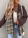 Anokhinaliza Plaid Button Up Dropped Shoulder Jacket