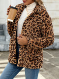 Anokhinaliza Button Up Drop Shoulder Fuzzy Jacket