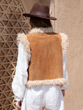 Anokhinaliza Fuzzy Open Front Vest Coat