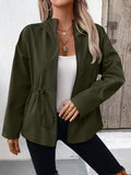 Anokhinaliza Ivy Lane Drawstring Zip Up Hooded Jacket