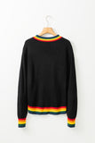 Anokhinaliza MERRY & BRIGHT Ribbed Round Neck Sweater