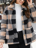 Anokhinaliza Button Up Drop Shoulder Fuzzy Jacket