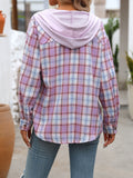 Anokhinaliza Plaid Long Sleeve Hooded Jacket