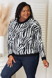 Anokhinaliza Heimish Full Size Zebra Print Sweater