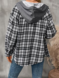 Anokhinaliza Plaid Long Sleeve Hooded Jacket