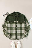 Anokhinaliza Plaid Button Up Long Sleeve Jacket