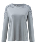 Anokhinaliza Full Size Cutout Round Neck Long Sleeve T-Shirt