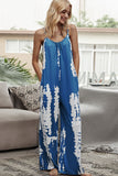 Anokhinaliza Shiny Tie-Dye Spaghetti Strap Jumpsuit with Pockets