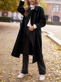 Anokhinaliza Pocketed Collared Neck Long Sleeve Coat