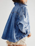 Anokhinaliza Pocketed Button Up Denim Jacket