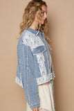 Anokhinaliza POL Crochet Patch Embroidered Button Up Jacket