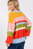 Anokhinaliza SAGE + FIG Color Block Round Neck Dropped Shoulder Sweater