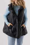 Anokhinaliza Pocketed Textured Zip Up Vest Coat