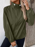 Anokhinaliza Ivy Lane Pocketed Zip Up Long Sleeve Jacket