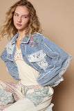 Anokhinaliza POL Crochet Patch Embroidered Button Up Jacket