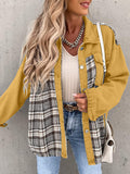 Anokhinaliza Plaid Button Up Dropped Shoulder Jacket