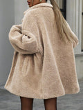 Anokhinaliza Pocketed Collared Neck Sherpa Jacket