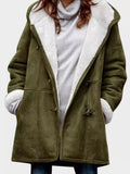 Anokhinaliza Full Size Pocketed Long Sleeve Hooded Toggle Jacket