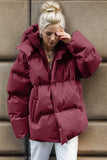 Anokhinaliza Pocketed Zip Up Hooded Puffer Jacket