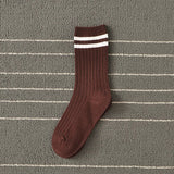 Anokhinaliza Socks Women Woman Korean Version Japanese Striped Cotton Tube Pile Socks Spring Ins Tide Socks College Style Skarpety Cotton Sox