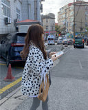 Anokhinaliza  Korean Leopard Casual Zipper Coat For Women'S Clothes Autumn Winter Thick Warm Long-Sleeved Plush Jackets