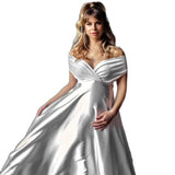 Anokhinaliza Valentine's Day Silk Sexy Maternity Wedding Dress Photo Shoot Baby Showers Party Evening Pregnancy Maxi Gown Photography Props Pregnant Women