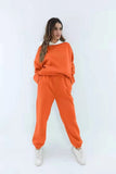 Anokhinaliza Two Piece Sets Women Warm Tracksuit Oversized Suit Autumn Winter Trouser Suits Female Sweatshirt Solid Sports Hoodie Sportswear