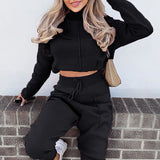 Anokhinaliza  mid size graduation outfit romantic style teen swag clean girl ideas 90s latina aesthetic freaknik tomboy swaggy goWomen Elegant Turtleneck Sweatshirt Top And Pencil Pants Set Causal Lady Solid 2 Piece Suit  Spring Long Sleeve Loose Sets