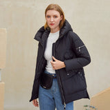 Anokhinaliza Hooded women winter coat Fashion Cotton warm parkas coat female Elegant causal short puffer jacket coat ladies