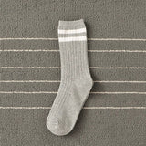 Anokhinaliza Socks Women Woman Korean Version Japanese Striped Cotton Tube Pile Socks Spring Ins Tide Socks College Style Skarpety Cotton Sox