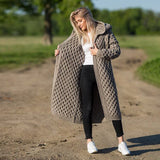 Anokhinaliza Valentine's Day Fall and Winter Casual Solid Gray Cardigan Women Hooded Long Knitted Coats Female Oversized Plus Size Overcoats Outwear