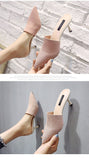 Anokhinaliza summer women Slippers wear thin heels with heels Baotou sandals slippers  breathable wild fashion high heels women shoes