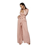 Anokhinaliza    Women 3 Piece Sets Elegant Pants Sets Crop Top Maxi Trench Pants Suits Chic High Street Three Pieces Suits Casual Knitted Sets