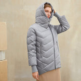 Anokhinaliza Hooded women winter coat Fashion Cotton warm parkas coat female Elegant causal short puffer jacket coat ladies